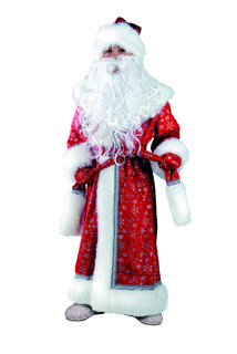 Карнавальный костюм Батик «Дед Мороз» плюшевый красный размер 32-34