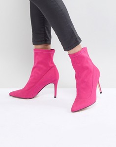 Розовые замшевые ботинки с бантами Faith - Розовый