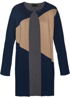 Пальто вязаное (темно-синий/серый меланж/верблюжий) Bonprix