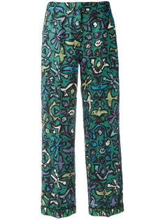 расклешенные брюки с абстрактным принтом Valentino