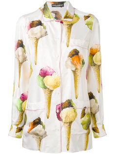 рубашка с принтом в мороженное Dolce & Gabbana