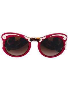 декорированные солнцезащитные очки Prada Eyewear