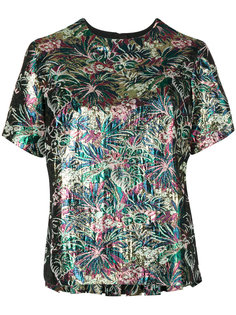 блузка с жаккардовым цветочным узором  MSGM