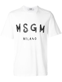 футболка с принтом логотипа MSGM