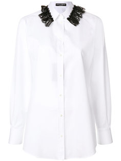 рубашка с отделкой кружевом Dolce & Gabbana