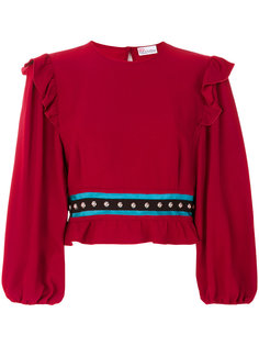 укороченная блузка с оборками Red Valentino