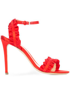 ruffle detail stiletto sandals Monique Lhuillier