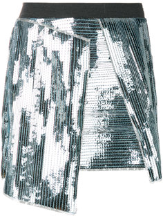 асимметричная мини-юбка с пайетками Aviù