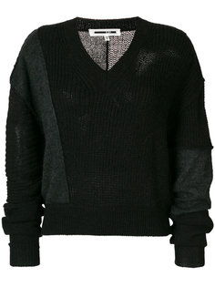 пуловер с V-образным вырезом и вставками  McQ Alexander McQueen