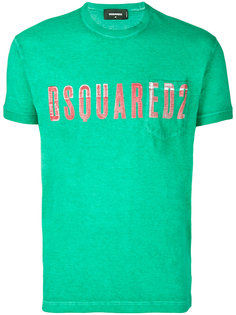 футболка с вышитым логотипом Dsquared2