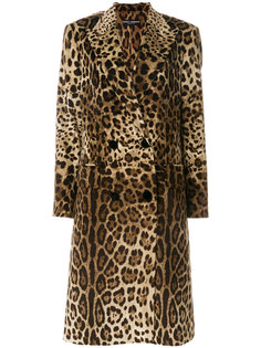 пальто с леопардовым узором Dolce & Gabbana