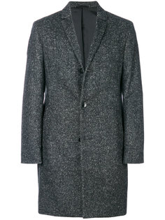 меланжевое однобортное пальто  Calvin Klein