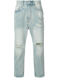 укороченные джинсы с рваными деталями Stampd