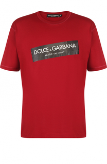 Хлопковая футболка с принтом Dolce &amp; Gabbana