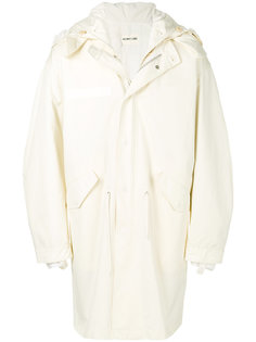 пальто на молнии с капюшоном  Helmut Lang
