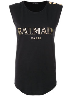 футболка с логотипом Balmain