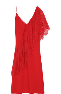 Приталенное платье-миди с кружевной оборкой Diane Von Furstenberg