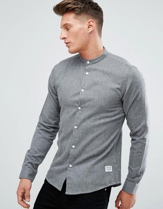 Фланелевая рубашка с воротником на пуговице Solid - Серый !Solid