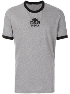 футболка с вышитым логотипом  Dolce & Gabbana