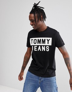 Черная футболка с крупным логотипом Tommy Jeans - Черный Hilfiger Denim