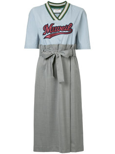 платье джерси средней длины с вышивкой Sports Muveil