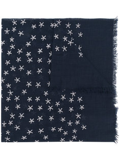 star embroidered scarf Closed