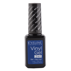 Лак для ногтей `EVELINE` VINYL GEL 2 IN 1 тон 210 (без использования лампы) 12 мл