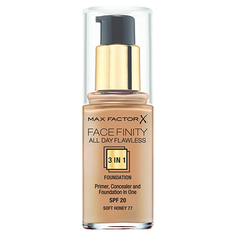 Основа тональная для лица `MAX FACTOR` FACEFINITY ALL DAY FLAWLESS 3 в 1 тон 77