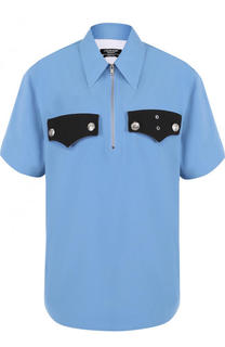 Блуза с коротким рукавом и контрастной отделкой CALVIN KLEIN 205W39NYC