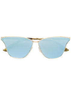 зеркальные солнцезащитные очки с оправой "кошачий глаз" McQ Alexander McQueen