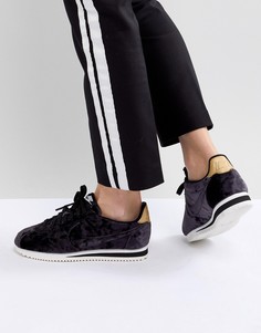 Черные бархатные кроссовки Nike Cortez - Черный