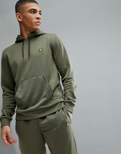 Худи зеленого меланжевого цвета Lyle & Scott Fitness Haston 3 - Зеленый