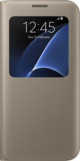 Чехол-книжка Чехол-книжка Samsung S-View Cover EF-CG935P для Galaxy S7 Edge (золотистый)