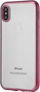 Клип-кейс Клип-кейс uBear Silicone для Apple iPhone X с рамкой (розовое золото)