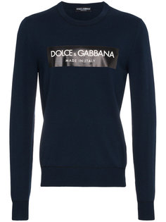 свитер с круглым вырезом с логотипом Dolce & Gabbana