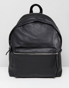 Черный кожаный рюкзак Eastpak 24L - Черный