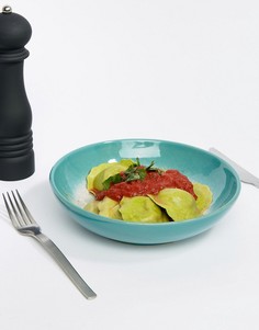 Бирюзовая глазированная тарелка для пасты с эффектом омбре Sass & Belle - Мульти