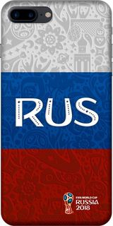 Чехол (клип-кейс) DEPPA FIFA Flag Russia, для Apple iPhone 7 Plus/8 Plus, белый [103917]