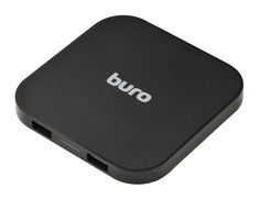 Беспроводное зарядное устройство BURO Q8, microUSB 2.0+2 порта USB 2.0 тип A, 1A, черный