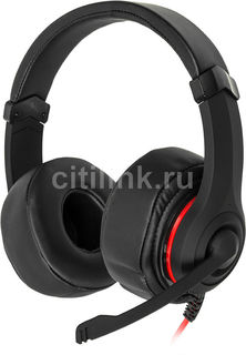 Наушники с микрофоном OKLICK HS-L330G NIGHTMARE, мониторы, черный [n-6]