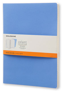 Блокнот Moleskine VOLANT LARGE 130х210мм 96стр. линейка мягкая обложка синий/темно-синий (2шт) [qp721b12b11]