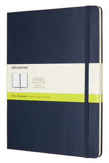 Блокнот Moleskine CLASSIC XLarge 190х250мм 192стр. нелинованный твердая обложка фиксирующая резинка [qp092b20]