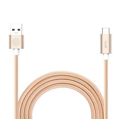 Кабель Elite, USB Type-C - USB 2.0, 1.2м, золотистый [nlk-874004y0492] Noname