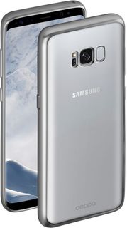 Чехол (клип-кейс) DEPPA Gel Plus Case, для Samsung Galaxy S8+, серебристый [85309]