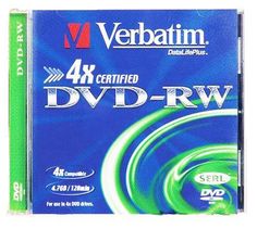 Оптический диск DVD-RW VERBATIM 4.7Гб 4x, 1шт., jewel case [43285]