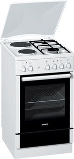 Газовая плита GORENJE K52160AW, электрическая духовка, белый