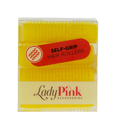 Бигуди-липучки `LADY PINK` SELF-GRIP D 15 мм желтые 8 шт