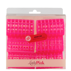 Бигуди с зажимом `LADY PINK` SNAP ON D 42 розовые 6 шт