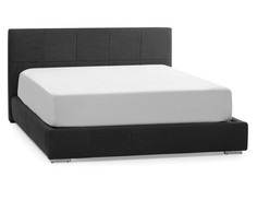 Мягкая кровать acer 200*200 (myfurnish) серый 216.0x100x218.0 см.
