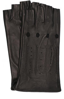 Кожаные митенки с перфорацией Sermoneta Gloves